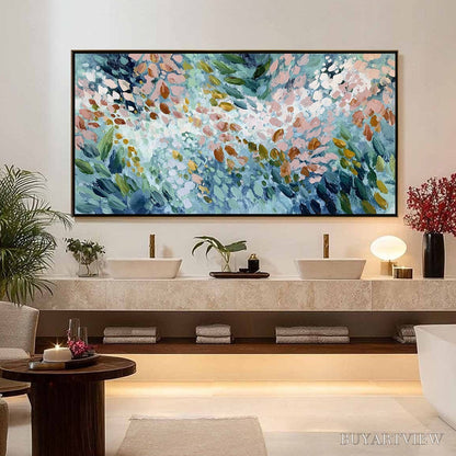 BUYARTVIEW Petal Cascade – Colorful Abstract Floral Impasto - image 4