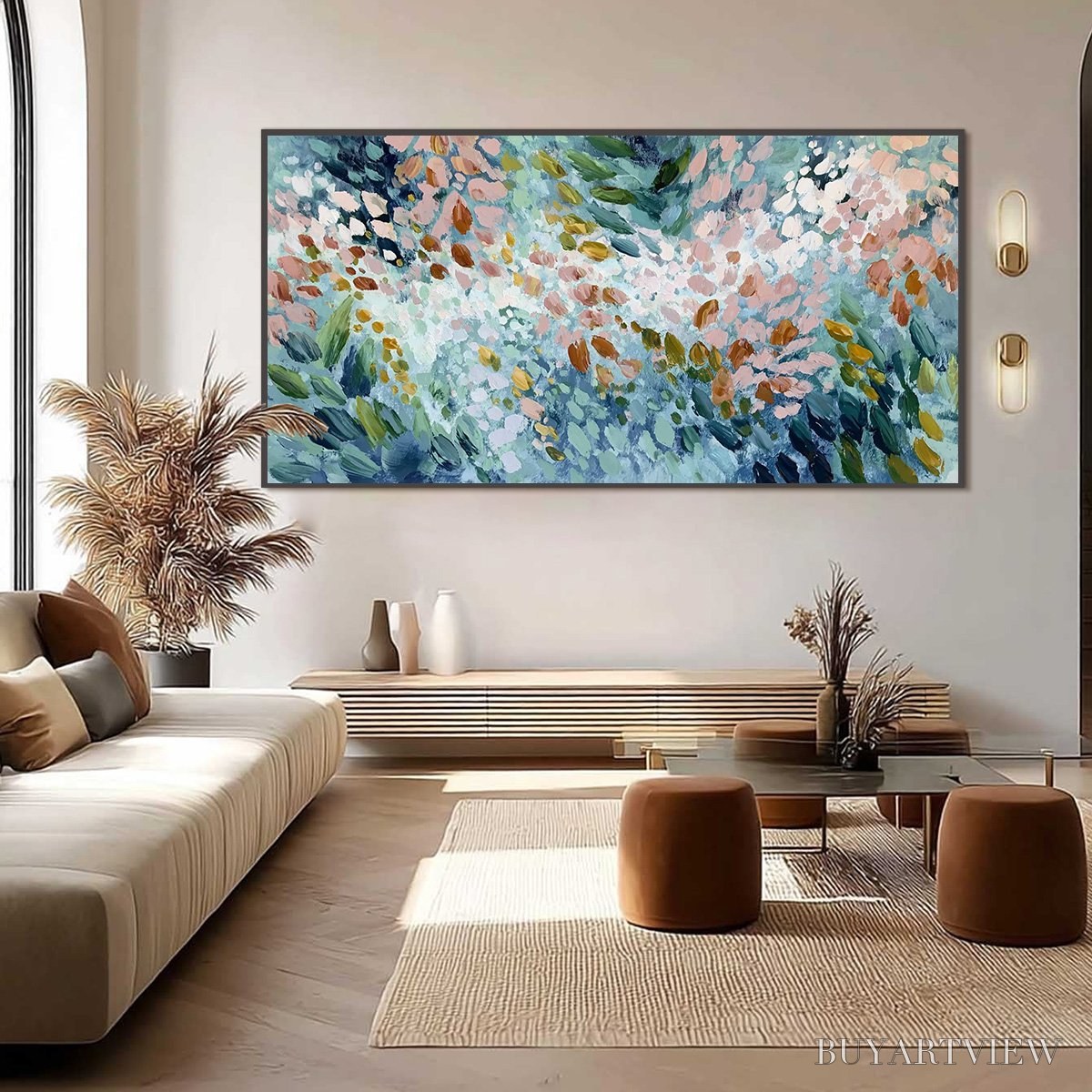 BUYARTVIEW Petal Cascade – Colorful Abstract Floral Impasto - image 6
