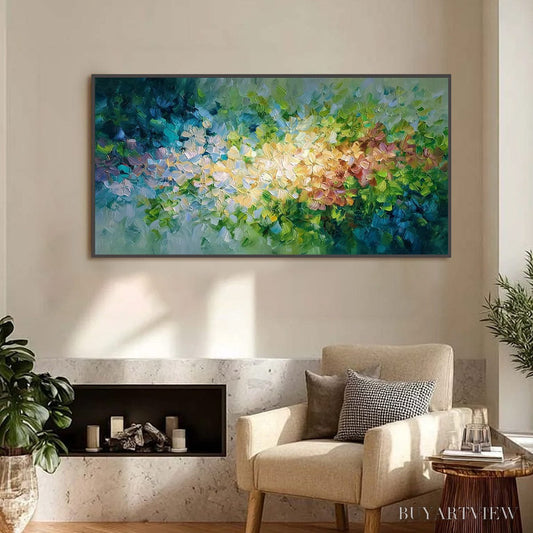 BUYARTVIEW Garden of Light – Textured Abstract Floral Impasto Oil Painting - image 2