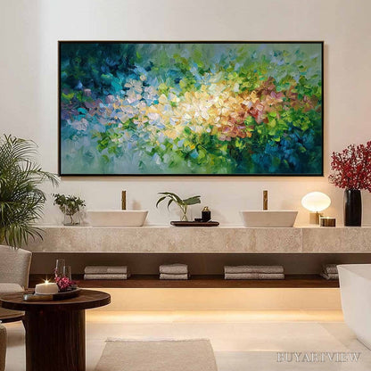 BUYARTVIEW Garden of Light – Textured Abstract Floral Impasto Oil Painting - image 4