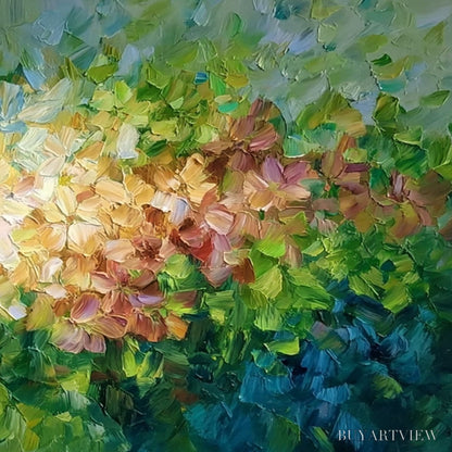 BUYARTVIEW Garden of Light – Textured Abstract Floral Impasto Oil Painting - image 5