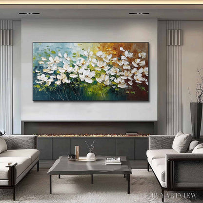 BUYARTVIEW Tuscan Bloom – Textured Palette Knife Floral Oil Painting - image 2