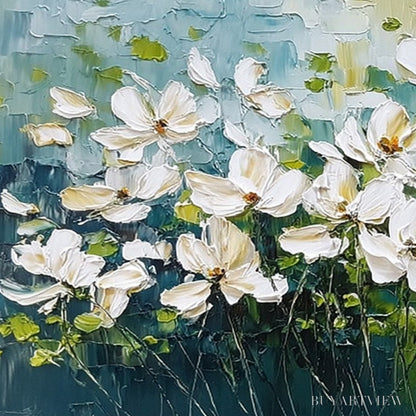 BUYARTVIEW Tuscan Bloom – Textured Palette Knife Floral Oil Painting - image 3