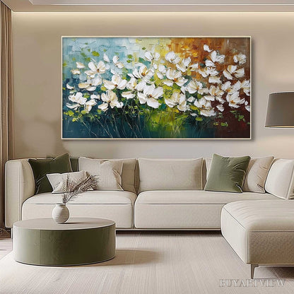 BUYARTVIEW Tuscan Bloom – Textured Palette Knife Floral Oil Painting - image 4