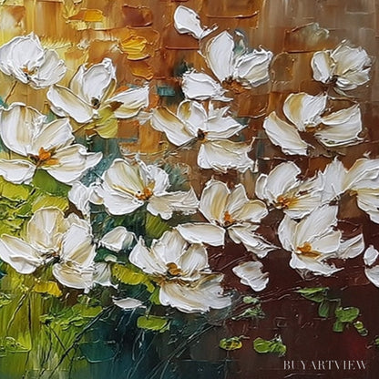 BUYARTVIEW Tuscan Bloom – Textured Palette Knife Floral Oil Painting - image 5