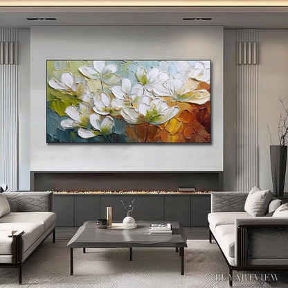 BUYARTVIEW Terra Flora – Textured Palette Knife Floral Impasto Oil Painting - image 2