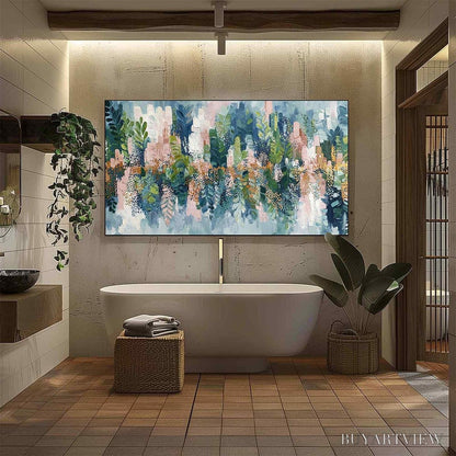 BUYARTVIEW Verdant Sanctuary – Colorful Abstract Botanical Textured Painting - image 6