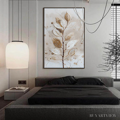 BUYARTVIEW Earthen Sprig – Textured Wabi Sabi Botanical - image 6