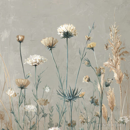 BUYARTVIEW Whispering Meadow – Vintage Botanical Wildflower Painting - image 5