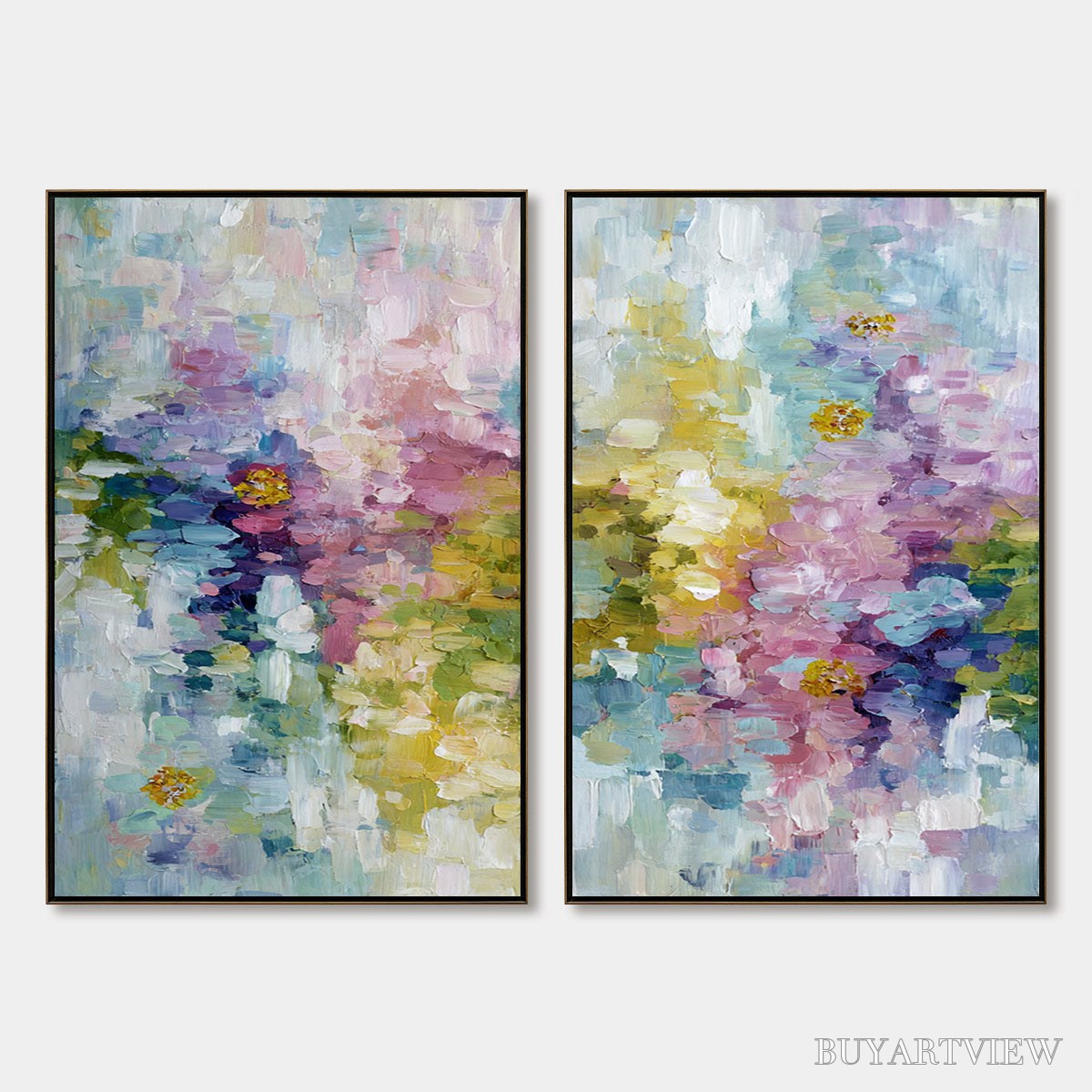 BUYARTVIEW Garden Reverie – Colorful Abstract Floral Impasto Painting Set - image 1