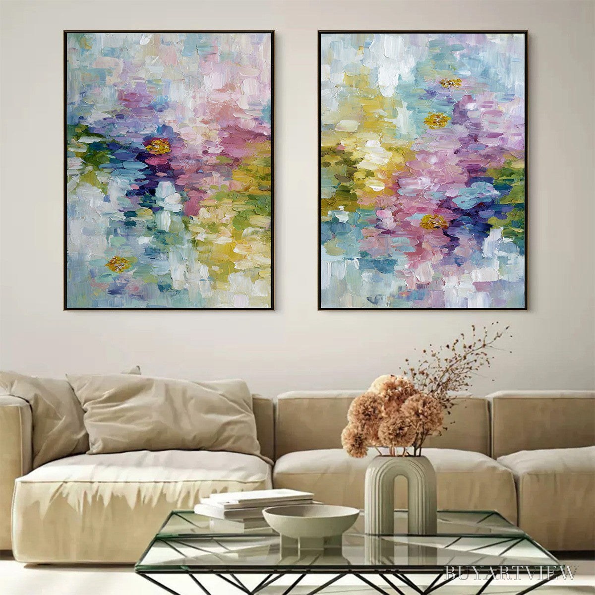 BUYARTVIEW Garden Reverie – Colorful Abstract Floral Impasto Painting Set - image 4