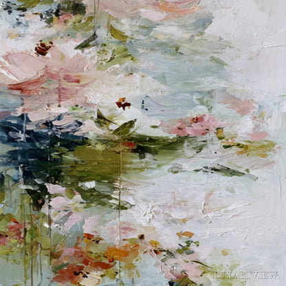 BUYARTVIEW Garden Reverie – Abstract Impressionist Floral Diptych Painting - image 3