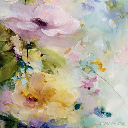 BUYARTVIEW Jardin Secret – Impressionistic Abstract Floral Painting Set of 2 - image 3