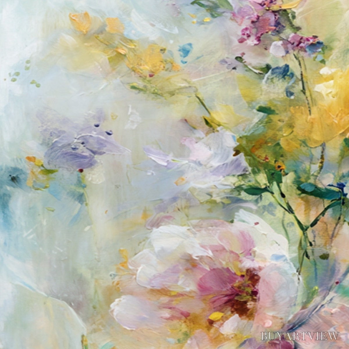 BUYARTVIEW Jardin Secret – Impressionistic Abstract Floral Painting Set of 2 - image 5