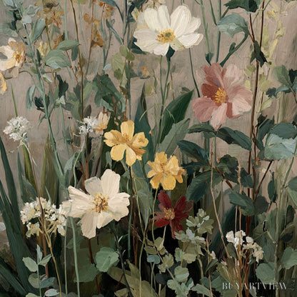 BUYARTVIEW Wild Bloom Serenade – Vintage Style Wildflower Meadow Oil Painting - image 3
