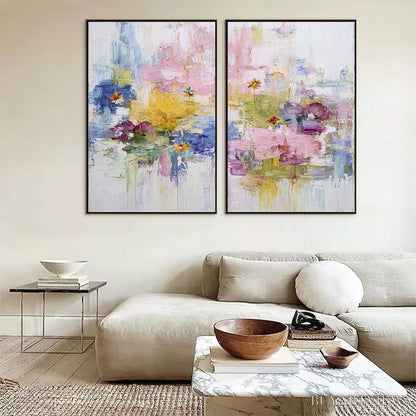 BUYARTVIEW Reflections in Bloom – Colorful Abstract Floral Palette Knife Painting Set - image 6
