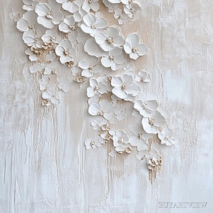 BUYARTVIEW Blossom Cascade – Textured Wabi Sabi 3D Flower Painting - image 6