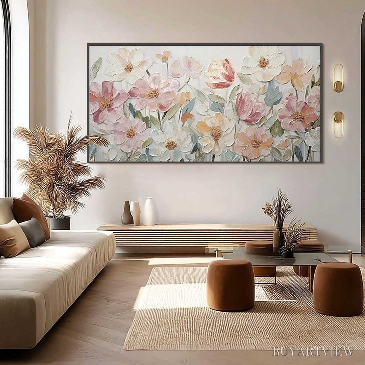 BUYARTVIEW Bloom Whisper – Textured Pastel Floral Oil Painting - image 4