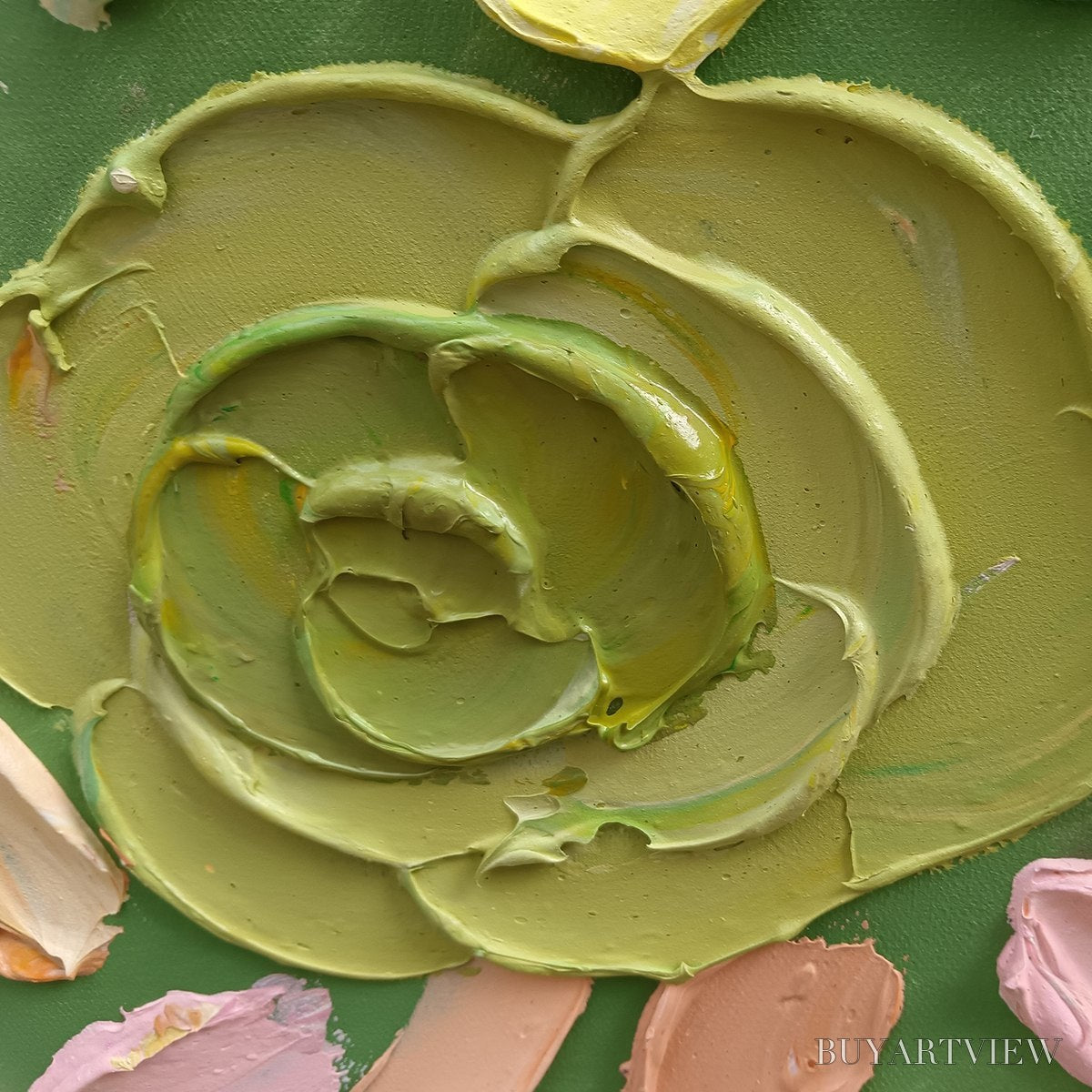 BUYARTVIEW Ready to Ship | Garden Rhapsody | 28''X56'' | 70x140cm | Gold Frame - image 2