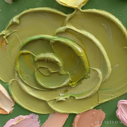 BUYARTVIEW Ready to Ship | Garden Rhapsody | 28''X56'' | 70x140cm | Gold Frame - image 2