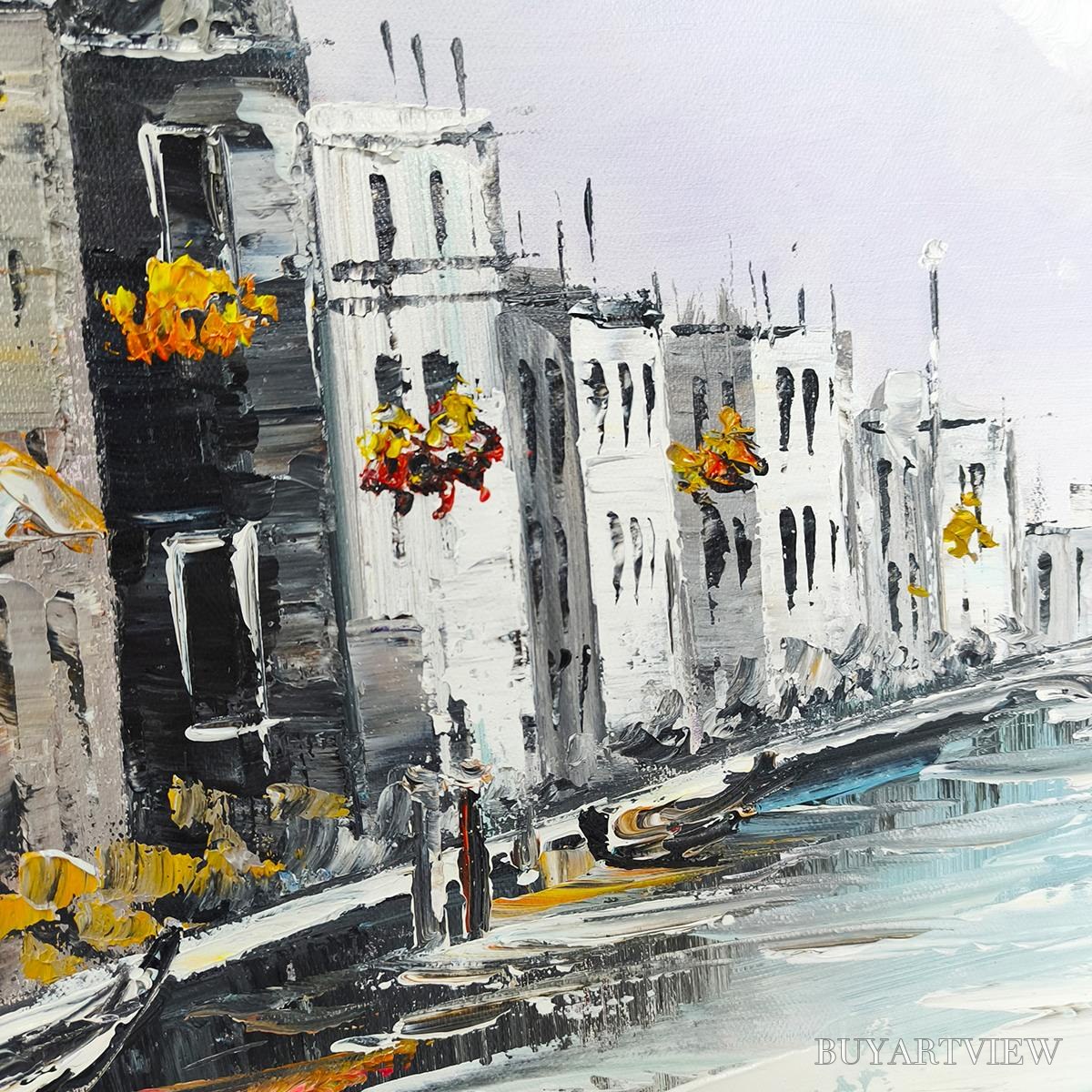 BUYARTVIEW Ready to Ship | Parisian Autumn Stroll | 20''X40'' | 50x100cm | Gold Frame - image 2