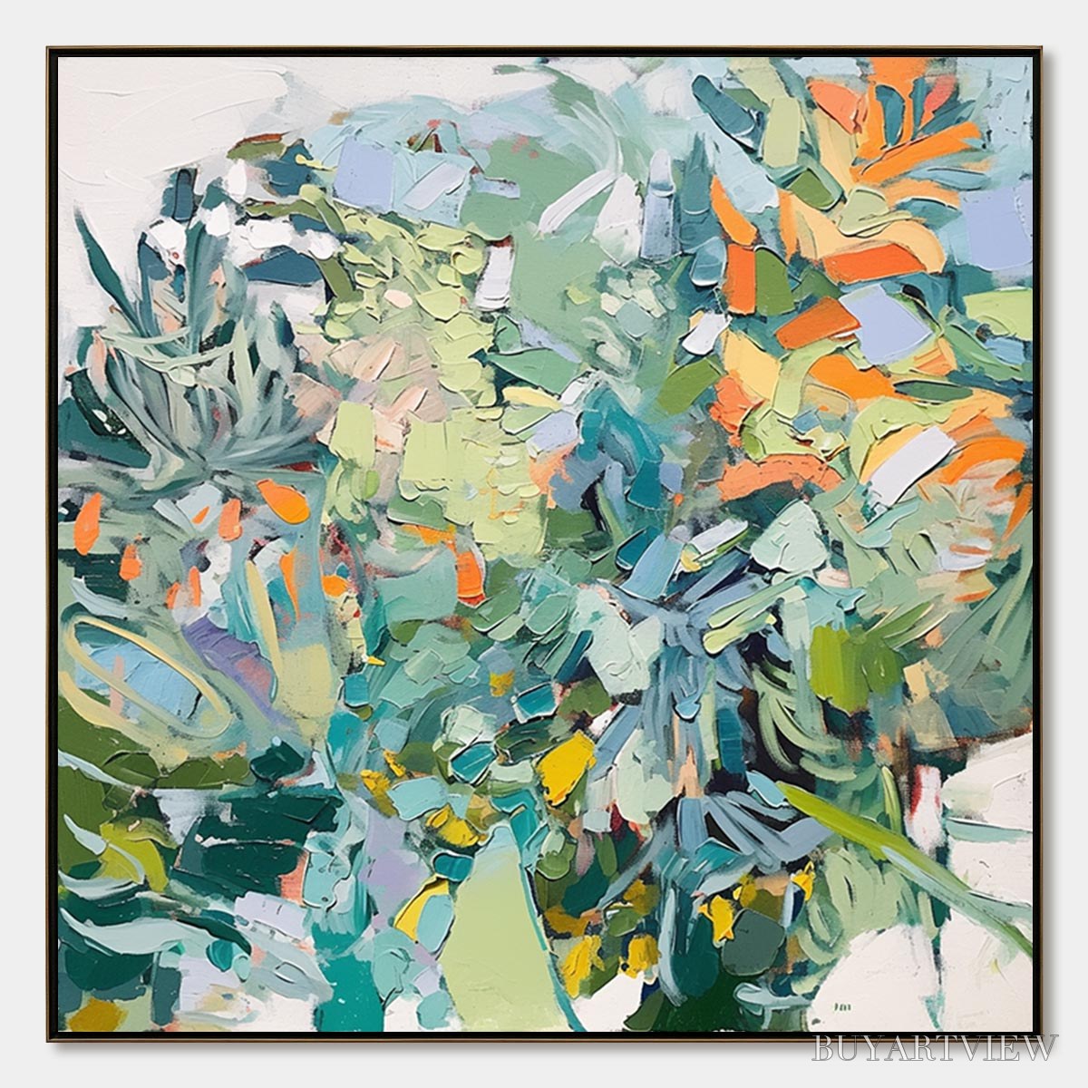 BUYARTVIEW Botanical Rhapsody – Abstract Impressionist Floral Painting - image 1