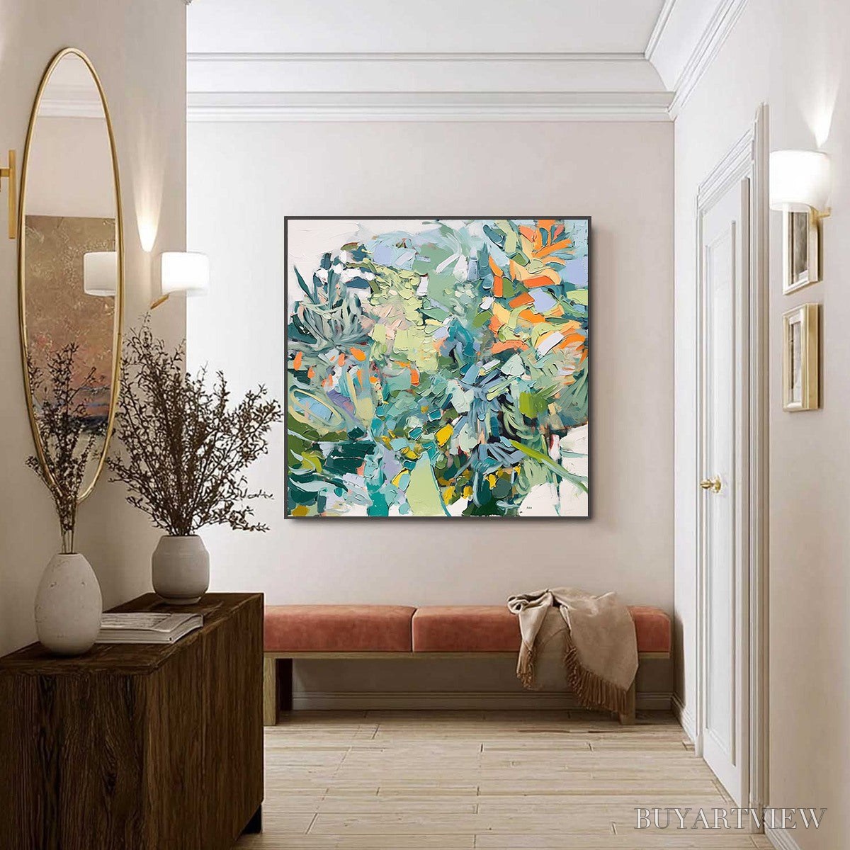 BUYARTVIEW Botanical Rhapsody – Abstract Impressionist Floral Painting - image 4