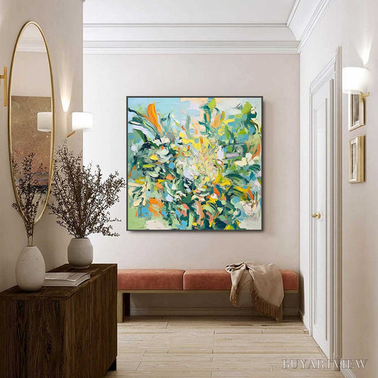 BUYARTVIEW Botanical Whirl – Abstract Impressionist Floral Painting - image 2