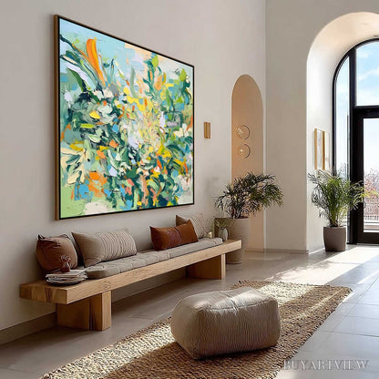 BUYARTVIEW Botanical Whirl – Abstract Impressionist Floral Painting - image 4