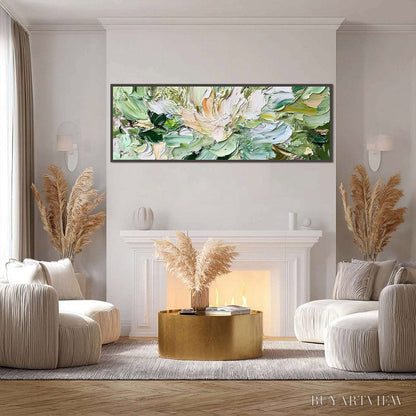 BUYARTVIEW Verdant Bloom – Textured Abstract Floral Painting - image 5
