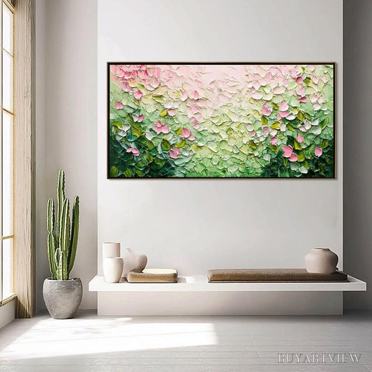 BUYARTVIEW Blossom Drift – Palette Knife Floral Impasto Painting - image 2