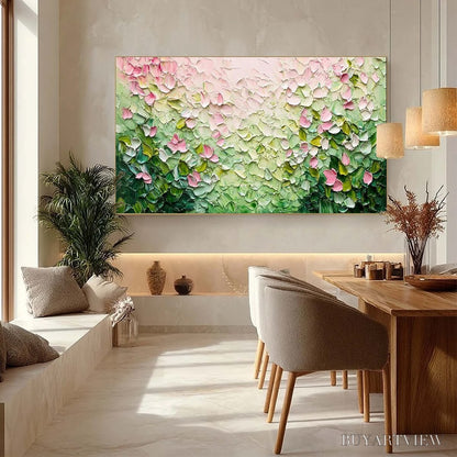 BUYARTVIEW Blossom Drift – Palette Knife Floral Impasto Painting - image 4