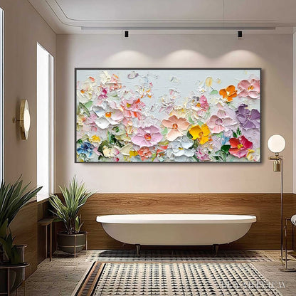 BUYARTVIEW Petal Rain – Textured Impasto Floral Painting - image 4