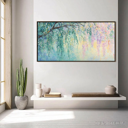BUYARTVIEW Wisteria Whisper – Impressionist Pastel Floral Painting - image 2