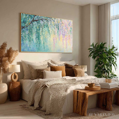 BUYARTVIEW Wisteria Whisper – Impressionist Pastel Floral Painting - image 5