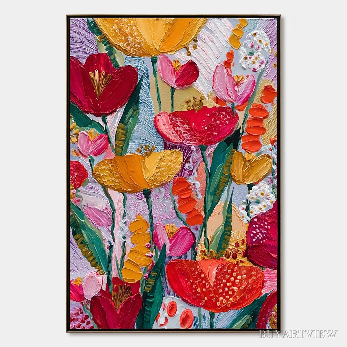 BUYARTVIEW Garden Melody – Textured Impasto Floral Oil Painting - image 1