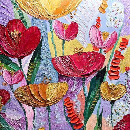 BUYARTVIEW Garden Melody – Textured Impasto Floral Oil Painting - image 3