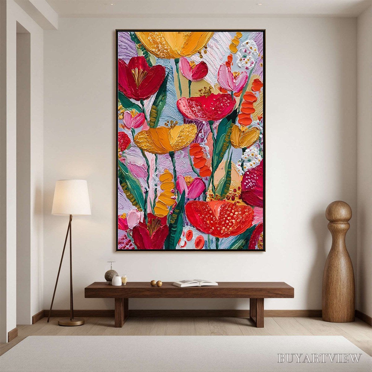BUYARTVIEW Garden Melody – Textured Impasto Floral Oil Painting - image 4