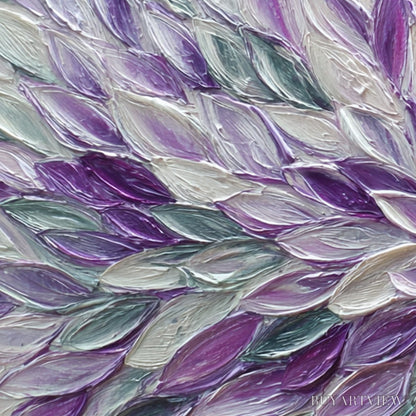 BUYARTVIEW Amethyst Bloom – Textured Impasto Floral Oil Painting - image 6