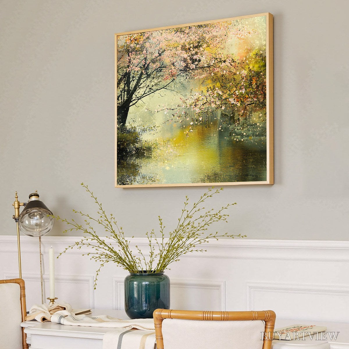 BUYARTVIEW Spring Reverie – Impressionist Floral Landscape Oil Painting - image 3