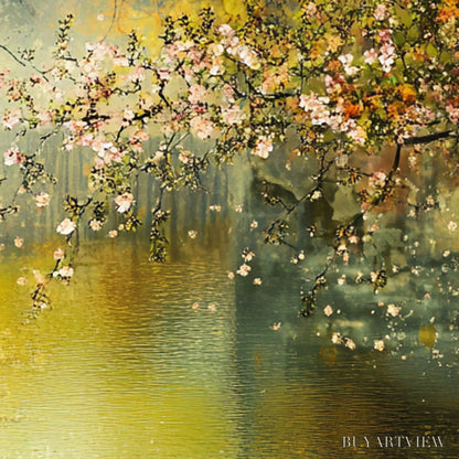 BUYARTVIEW Spring Reverie – Impressionist Floral Landscape Oil Painting - image 4