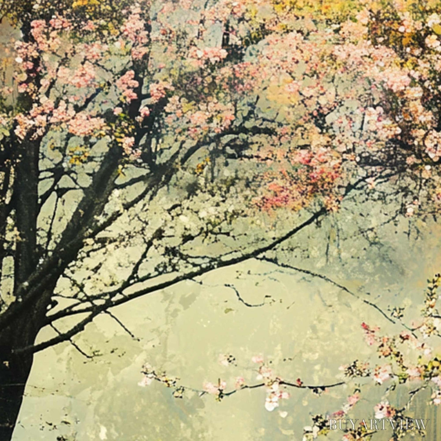 BUYARTVIEW Spring Reverie – Impressionist Floral Landscape Oil Painting - image 6