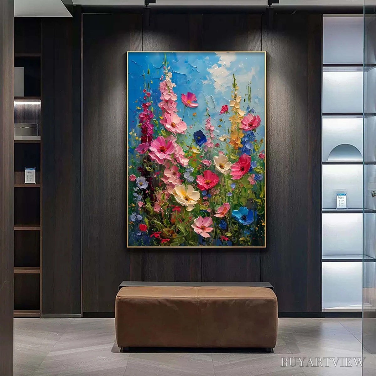 BUYARTVIEW Summer Meadow Dance – Textured Impasto Floral Oil Painting - image 6