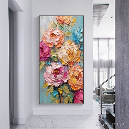 BUYARTVIEW Sweet Peony Rhapsody – Textured Impasto Floral Oil Painting - image 6