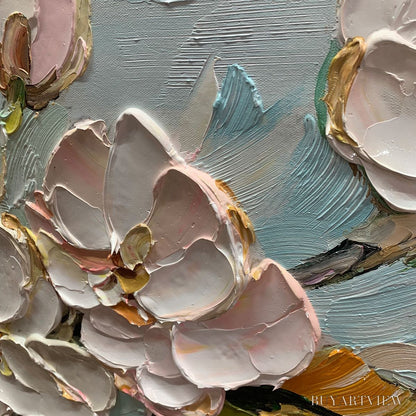 BUYARTVIEW Blossom Serenade – Textured Impasto Floral Oil Painting - image 5