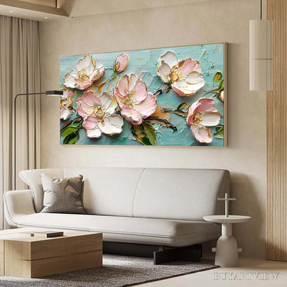 BUYARTVIEW Blossom Serenade – Textured Impasto Floral Oil Painting - image 6
