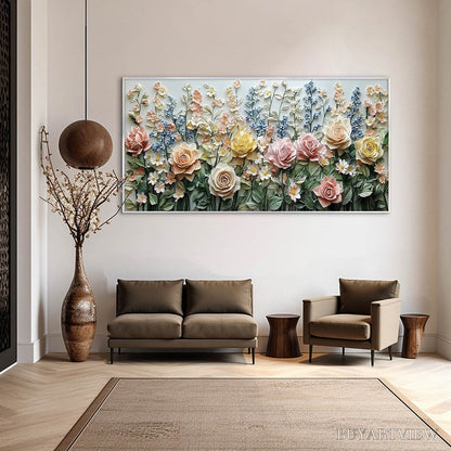 BUYARTVIEW Garden Rhapsody – Textured Floral Oil Painting - image 2