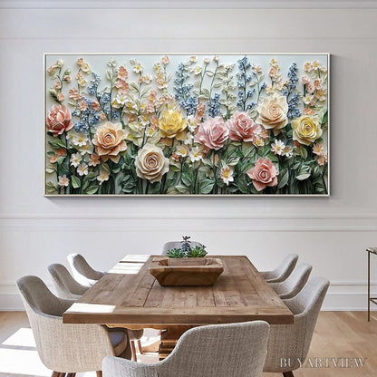 BUYARTVIEW Garden Rhapsody – Textured Floral Oil Painting - image 4