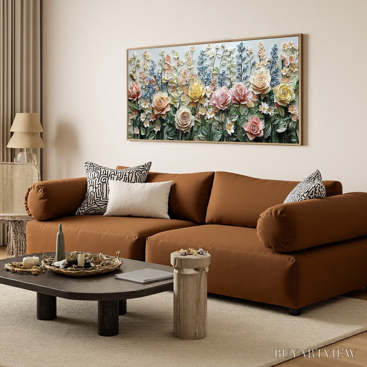 BUYARTVIEW Garden Rhapsody – Textured Floral Oil Painting - image 5