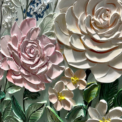 BUYARTVIEW Garden Rhapsody – Textured Floral Oil Painting - image 6